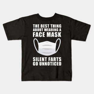 Funny Face Mask Joke Design Kids T-Shirt